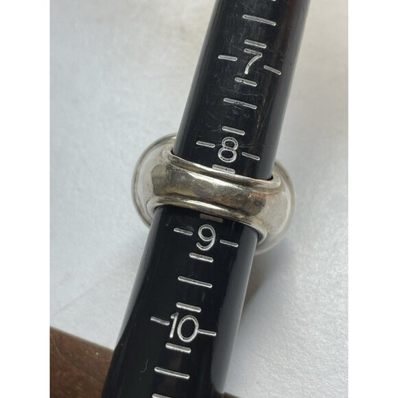 Silpada 925 Ring Signed Silver Quartz Vitality Size 8.5 Style R2941 Green Blue - Picture 5 of 10